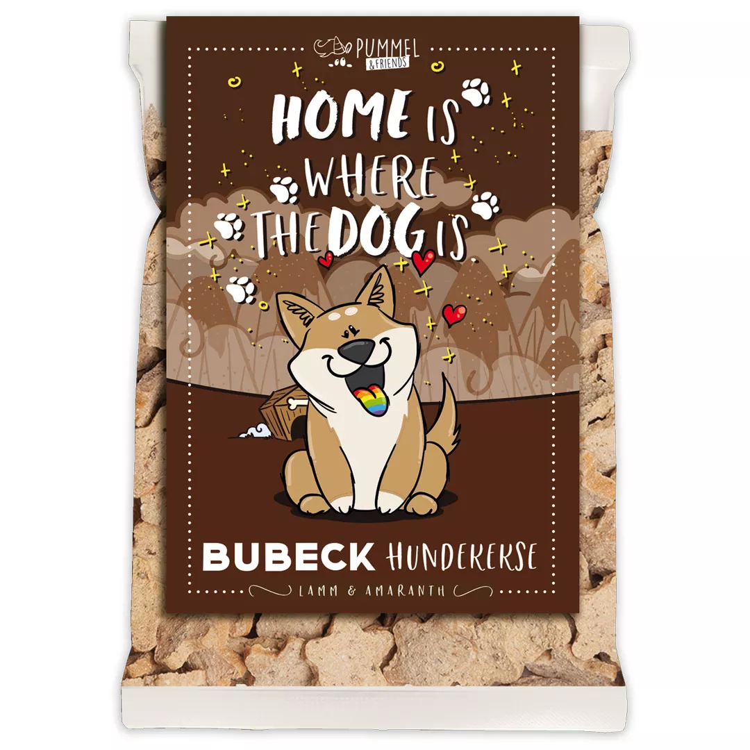 Bubeck Hundekuchenverpackung 210g Pummeleinhorn Sternform Motiv 34 Home