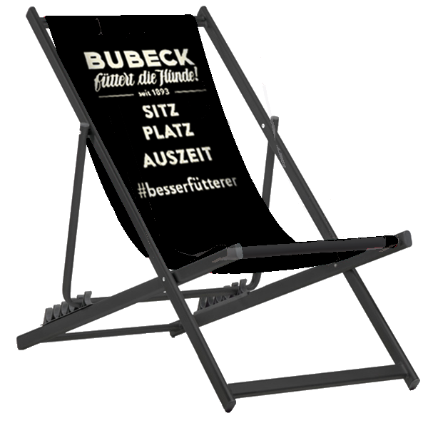 Liegestuhl AUSZEIT ohne Lehne, Aluminium black