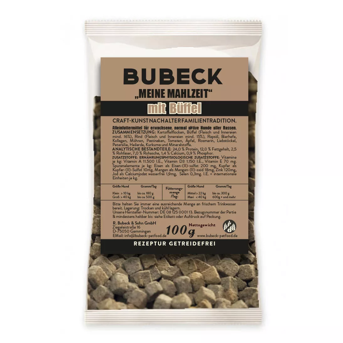 Büffel Meine Mahlzeit 100g | Trockenfutter