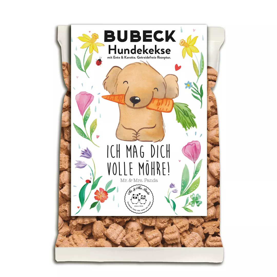 Bubeck Hundekuchenverpackung 210g Mr&Mrs Panda Osterkekse - Motiv: Volle Möhre