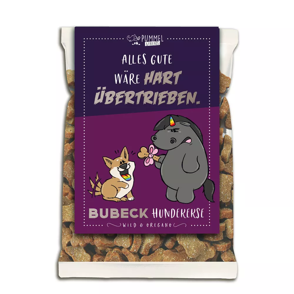 Bubeck Hundekuchenverpackung 210g Pummeleinhorn Grummeleinhorn Motiv 29