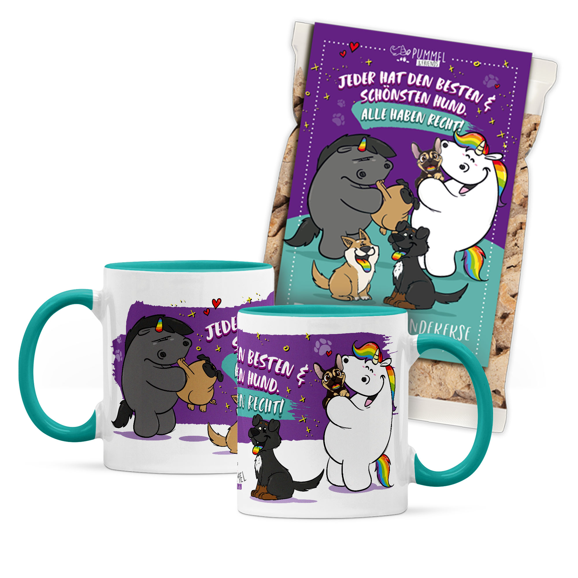 Bundle - Pummeleinhorn - Tasse + Keks - Motiv 36 - schönster Hund