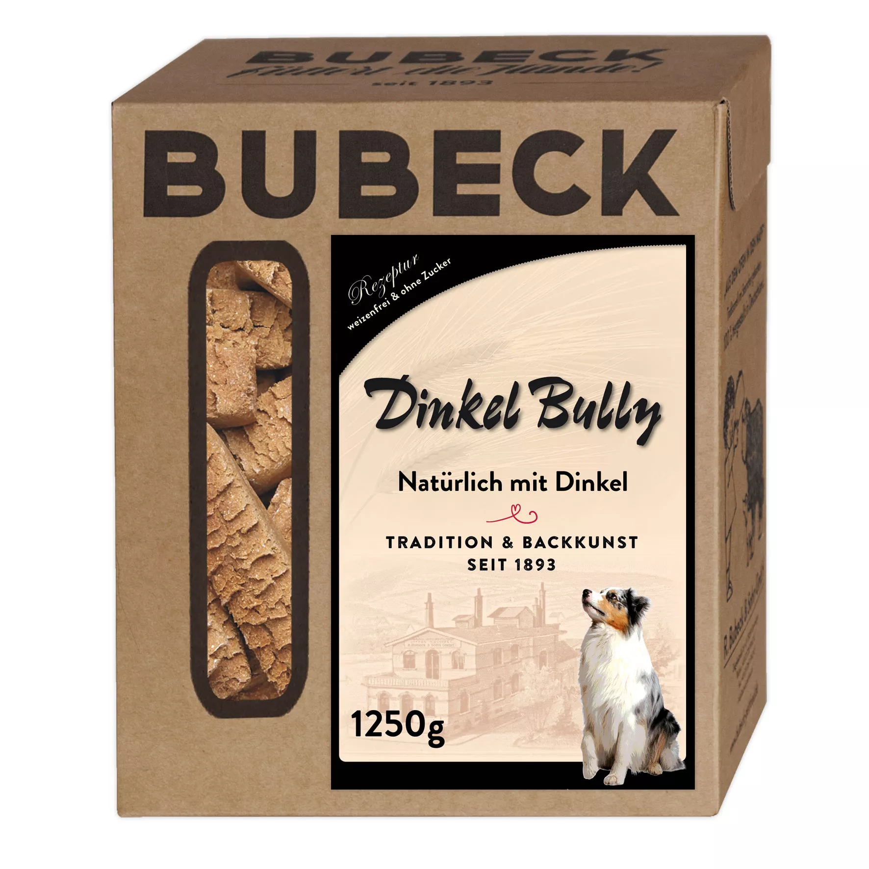 Dinkel Bully Biskuit 1250g | weizenfreie Hundekuchen