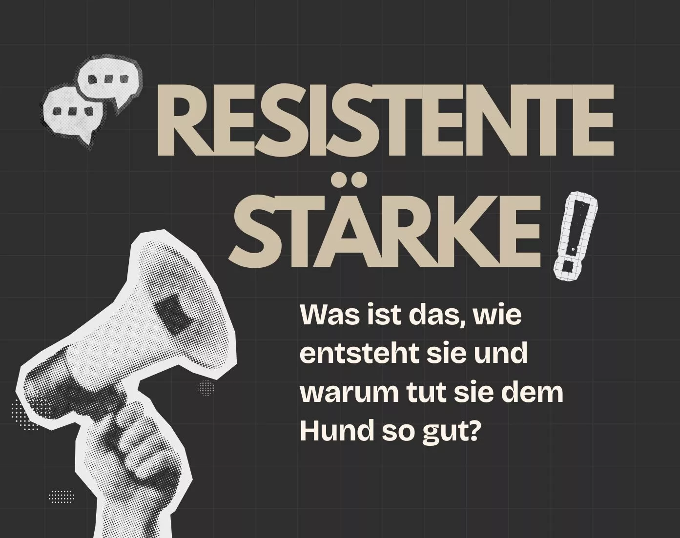 Resistente Stärke ist der Teil der Stärke, den der Hund nicht sofort verdaut, sondern der erst im Dickdarm wirkt