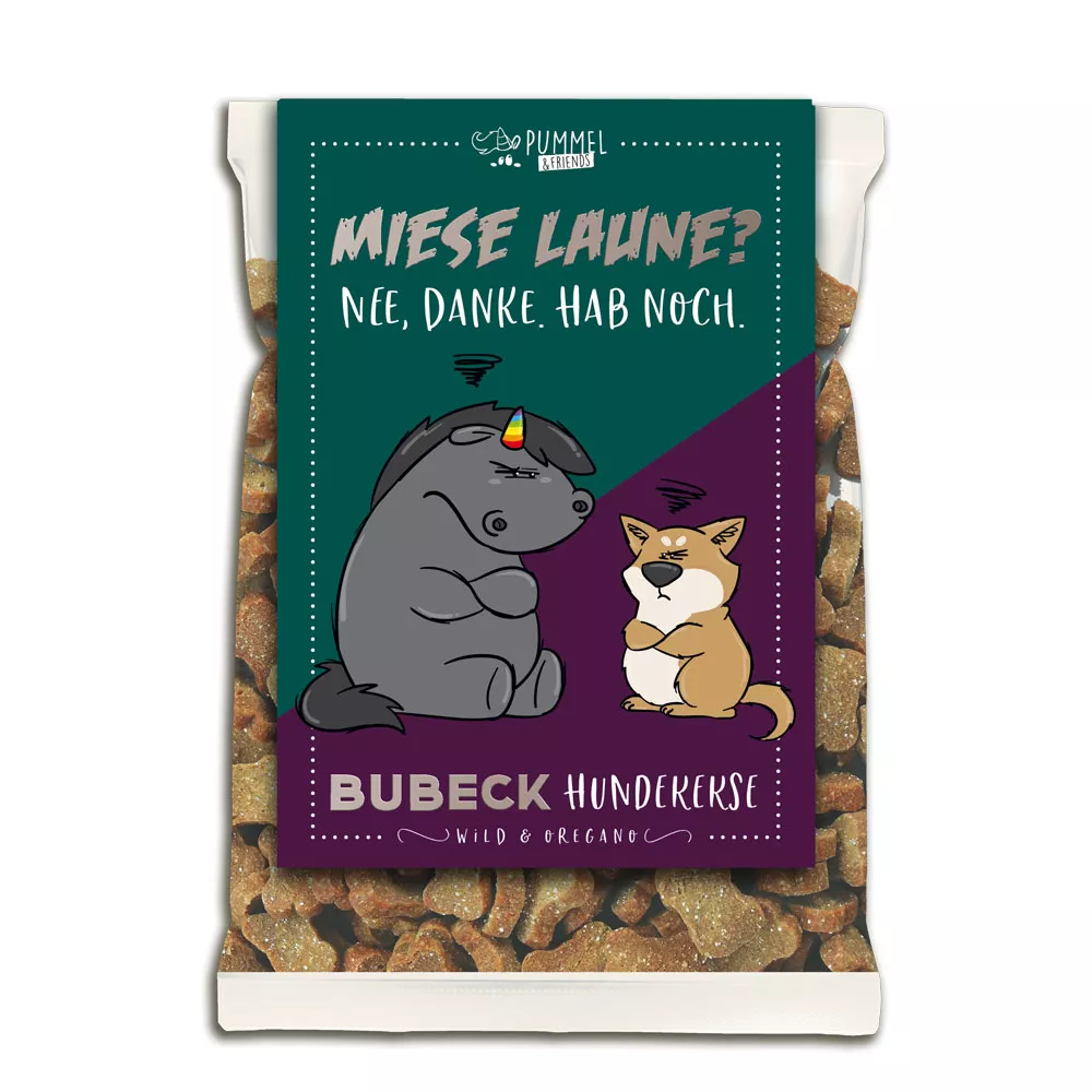 Bubeck Hundekuchenverpackung 210g Pummeleinhorn Grummeleinhorn Motiv 28