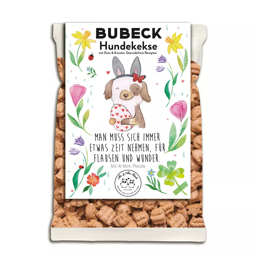 Bubeck Hundekuchenverpackung 210g Mr&Mrs Panda Osterkekse - Motiv: Flausen