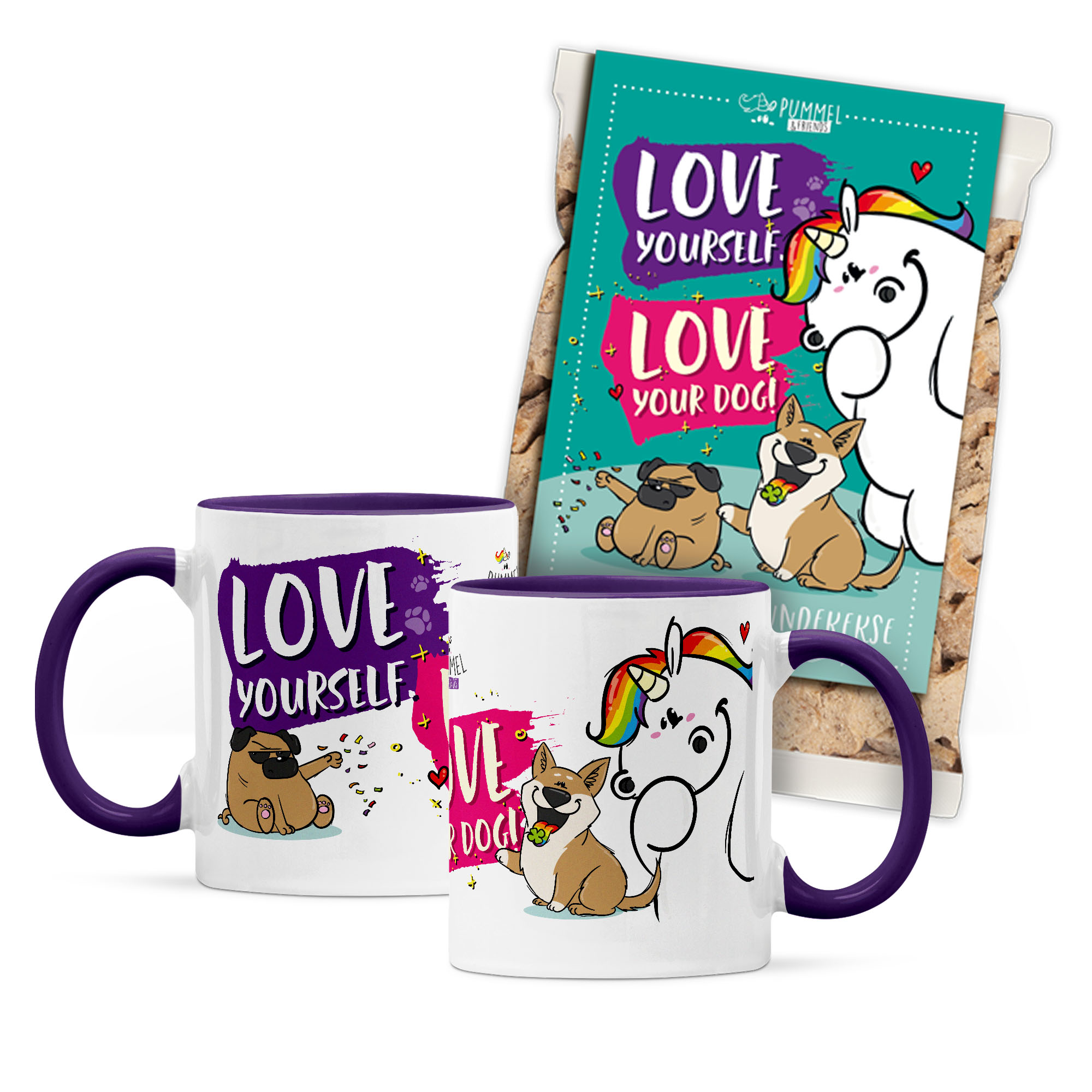 Bundle - Pummeleinhorn - Tasse + Keks - Motiv 35 - Love