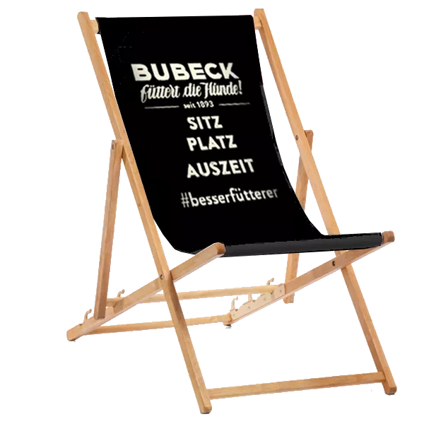 Liegestuhl AUSZEIT ohne Lehne, Holz