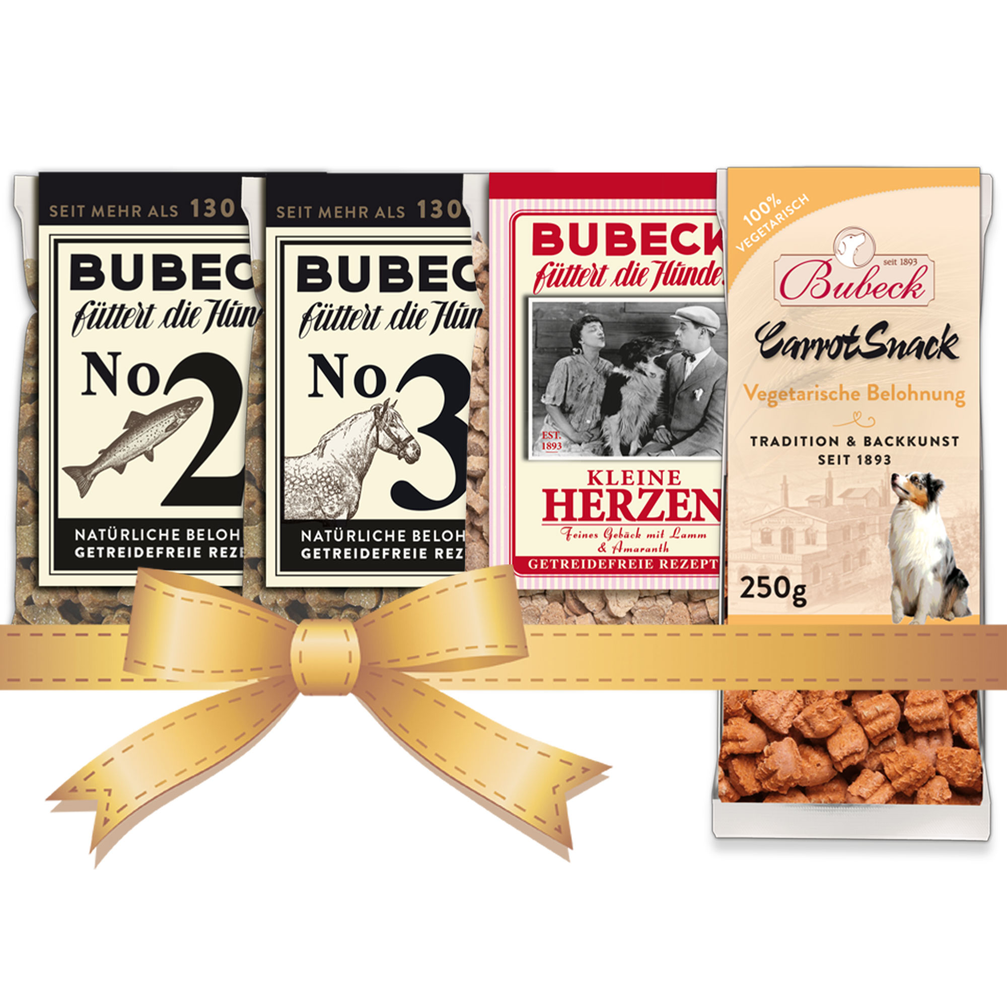 4er Snackbox - No.2, No.3, Kleine Herzen, Carrot Snack